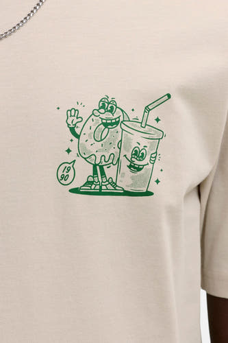 T-shirt (manches courtes) Écru - ORIGINALS BY JACK & JONES