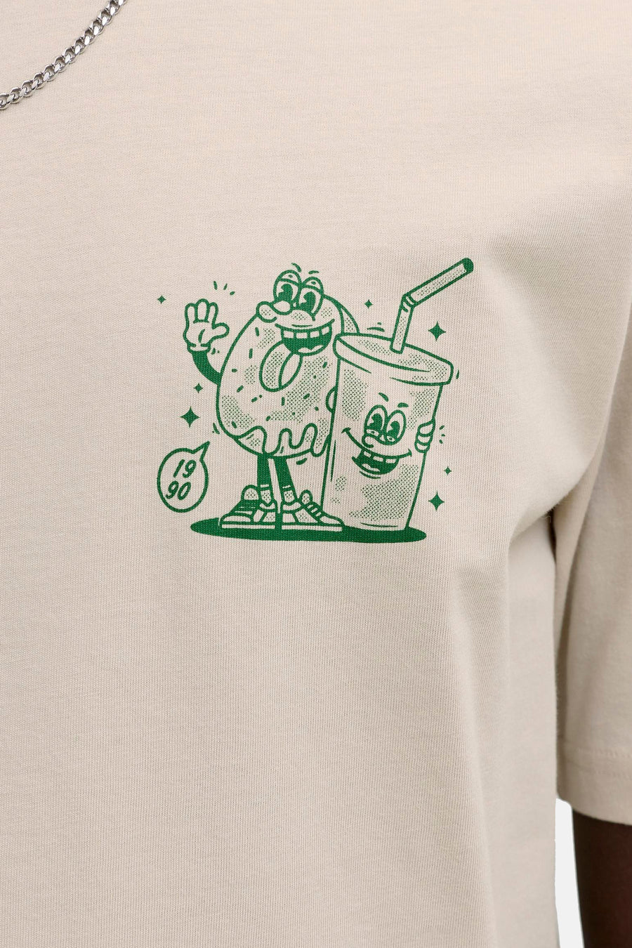 T-shirt (manches courtes) Écru - ORIGINALS BY JACK & JONES
