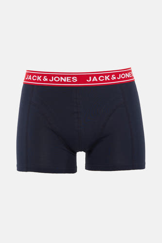 Boxer short bleu d'ACCESSORIES BY JACK & JONES, avec une ceinture rouge à logo.