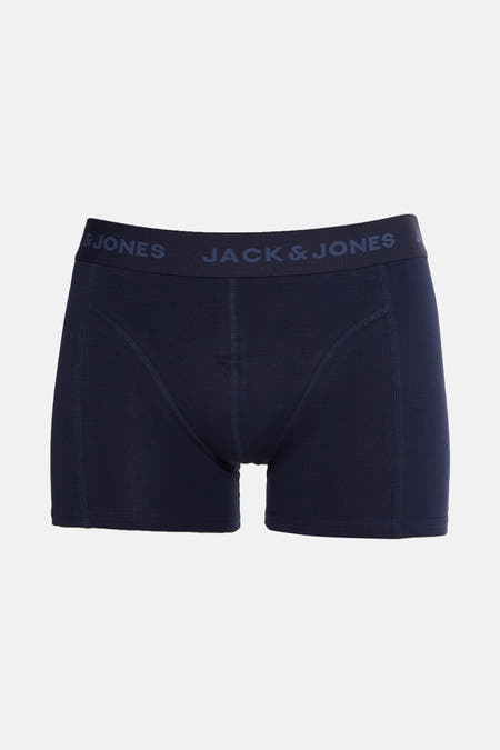Boxer short bleu d'ACCESSORIES BY JACK & JONES, avec une ceinture élastique à logo.