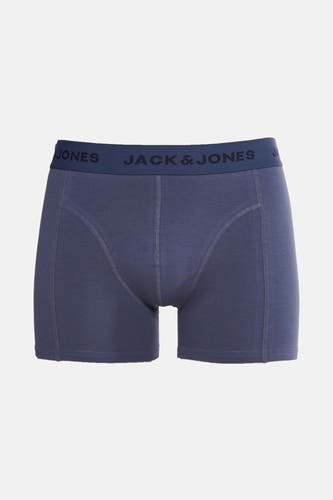 Short de boxers bleu d'ACCESSORIES BY JACK & JONES, avec une ceinture élastique à logo.
