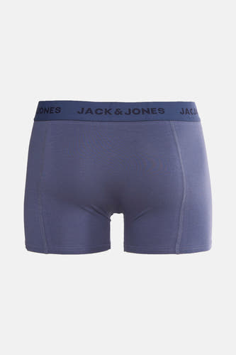 Blauwe boxershort van ACCESSORIES BY JACK & JONES, met elastische tailleband met logo.
