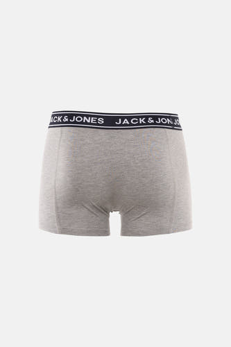Grijze boxershort van ACCESSORIES BY JACK & JONES met een tailleband met het logo.