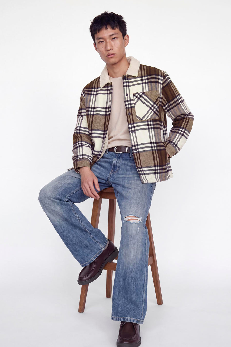 Chemise brun - ORIGINALS BY JACK & JONES