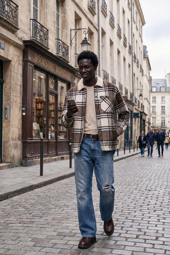 Chemise brun - ORIGINALS BY JACK & JONES