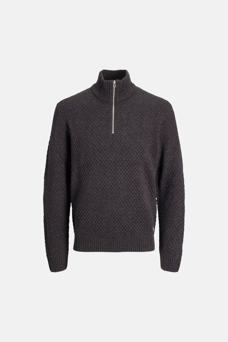 Pull col O - Dark Grey Melange