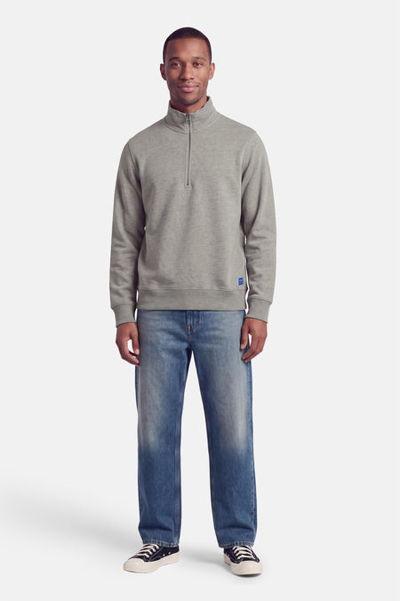 Sweat col O - gris