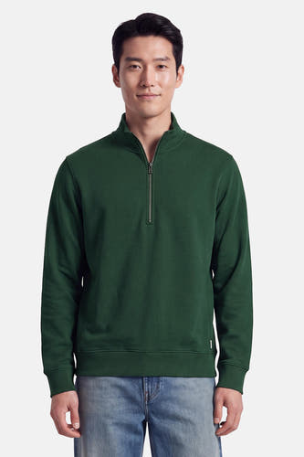 Sweat col O - vert