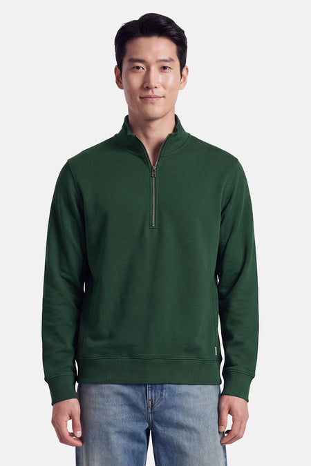 Sweat col O - vert