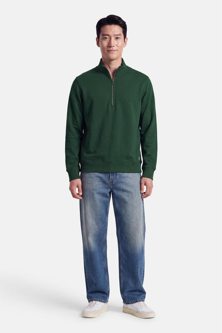 Sweat col O - vert