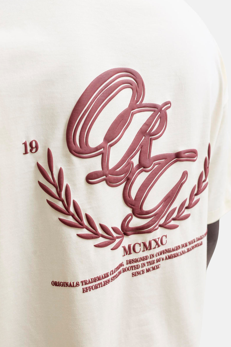 T-shirt (manches courtes) Écru - ORIGINALS BY JACK & JONES