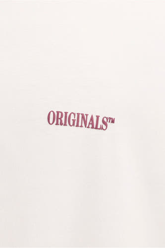 T-shirt (manches courtes) Écru - ORIGINALS BY JACK & JONES