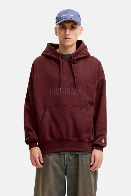 Sweat à capuche rouge - ORIGINALS BY JACK & JONES