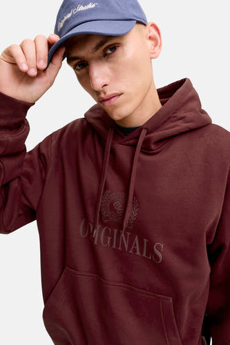 Sweat à capuche rouge - ORIGINALS BY JACK & JONES