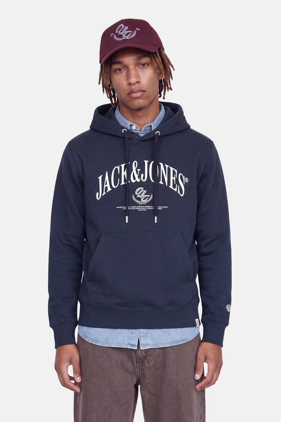 Sweat à capuche bleu - ORIGINALS BY JACK & JONES