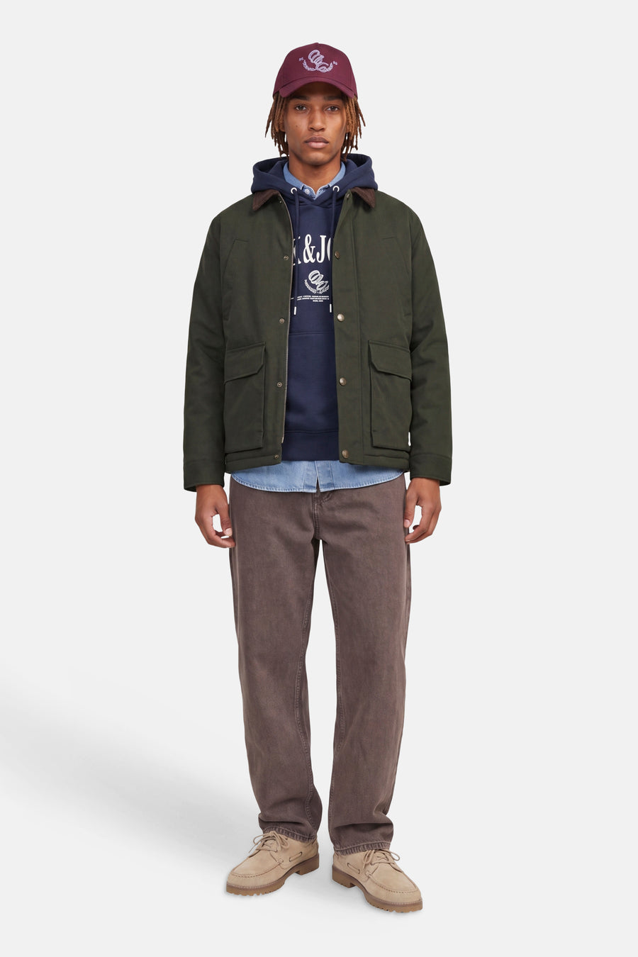 Sweat à capuche bleu - ORIGINALS BY JACK & JONES