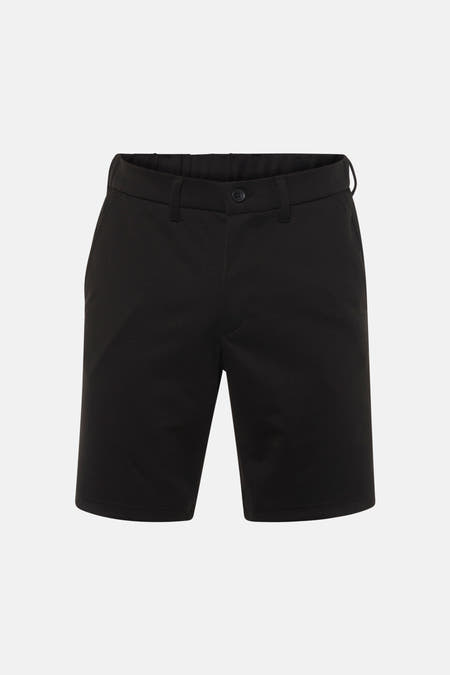 Short noir de JACK & JONES JEANS INTELLIGENCE, avec taille élastique et poches arrière.