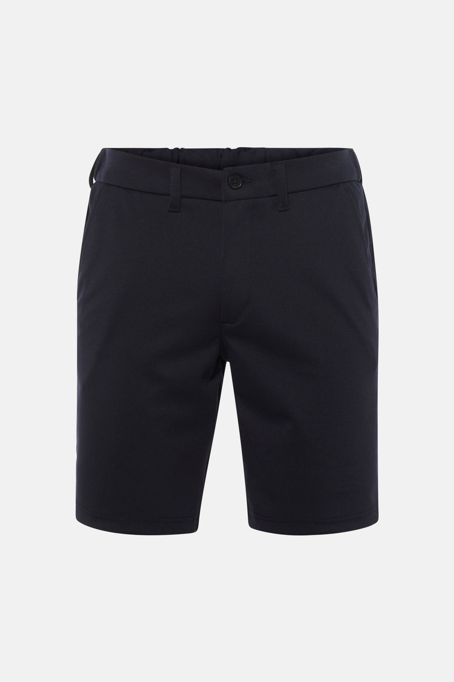 Short bleu de JACK & JONES JEANS INTELLIGENCE, porté avec un t-shirt blanc et des chaussures bleues avec des chaussettes blanches.