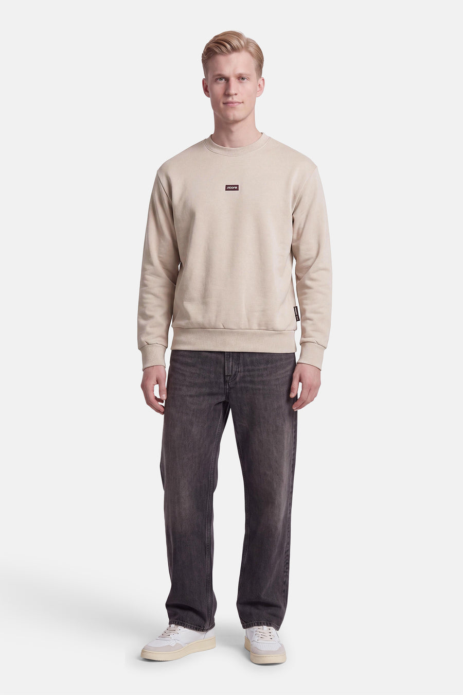 Sweat col O - écru