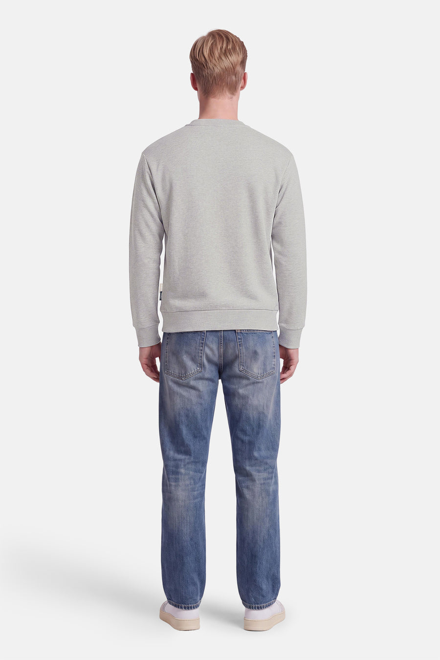 Sweat col O - gris