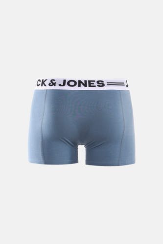 Blauwe boxershort van ACCESSORIES BY JACK & JONES, met een elastische tailleband met merknaam.
