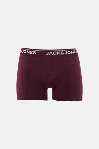 Boxer short Bordeaux van ACCESSORIES BY JACK & JONES avec une ceinture élastique à logo.