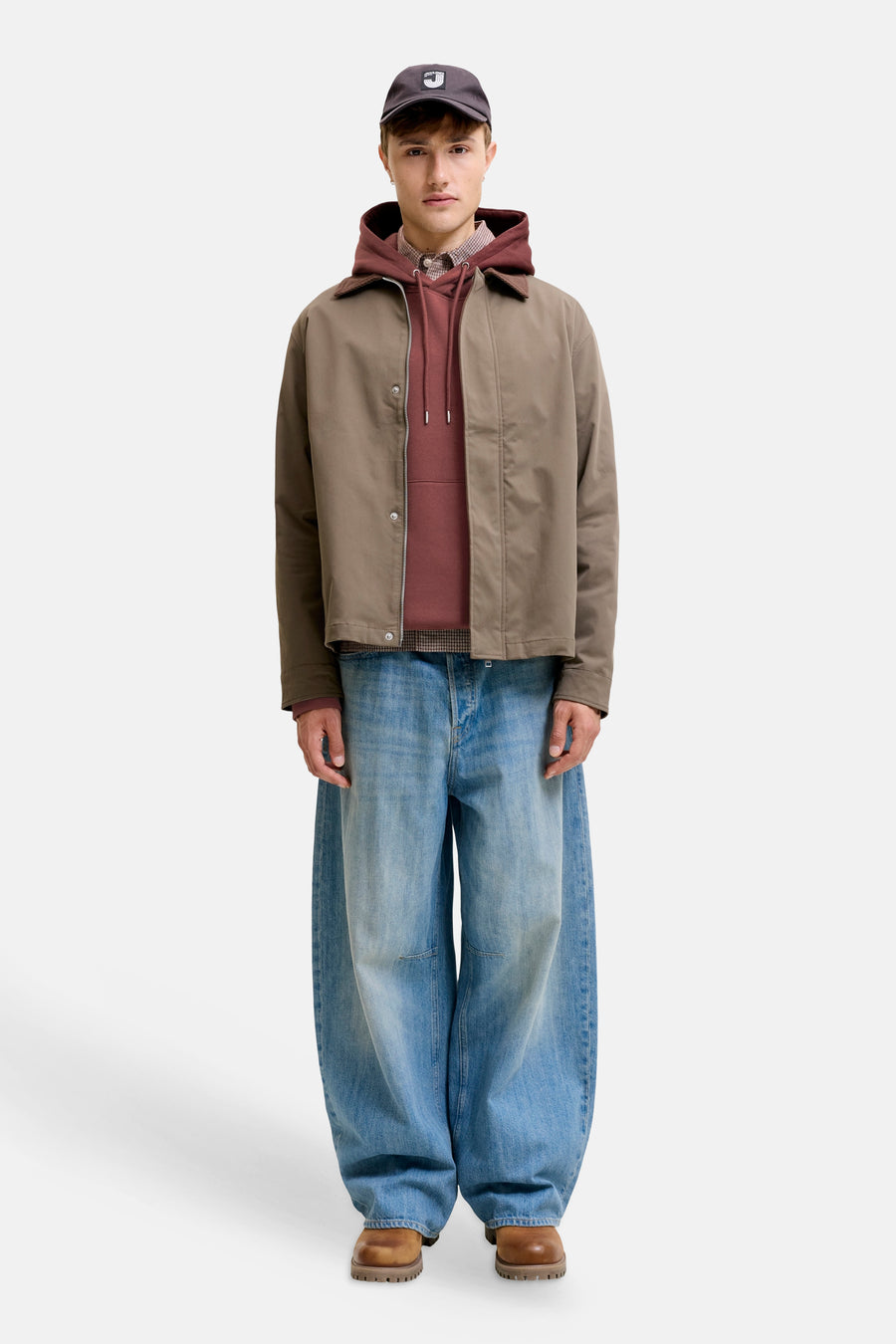 Sweat à capuche brun - ORIGINALS BY JACK & JONES