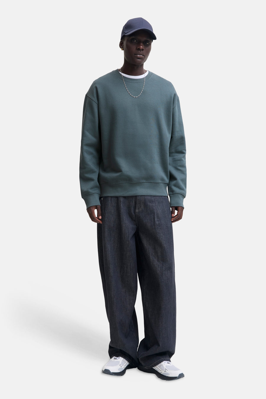 Sweat col O - gris