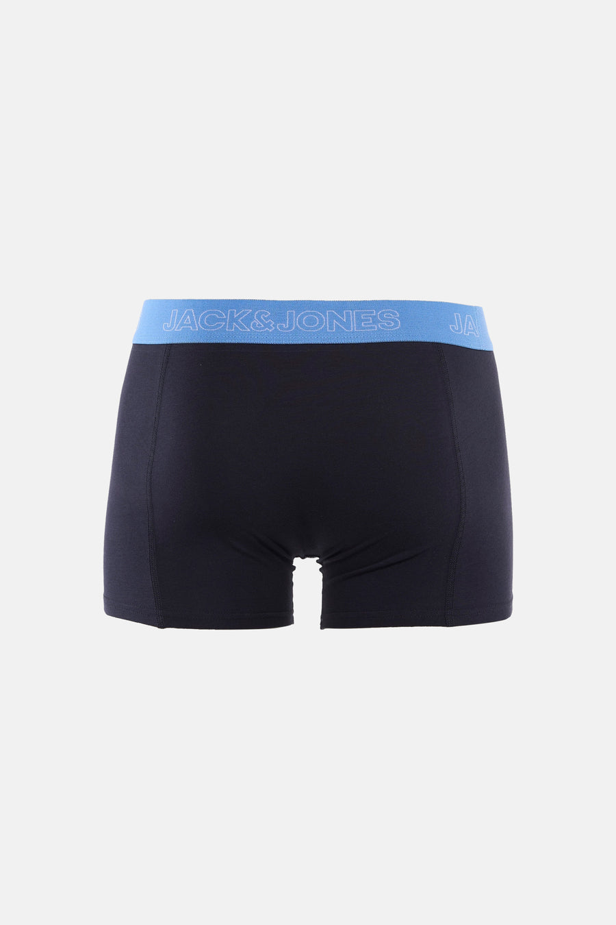 Blauwe boxershort van ACCESSORIES BY JACK & JONES, met een tailleband met logo in lichtblauw.
