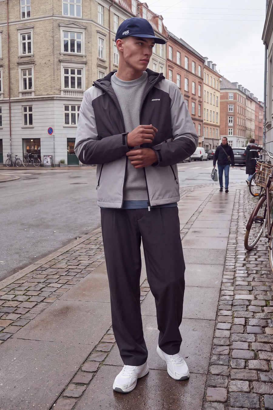 Pull col O - Light Grey Melange