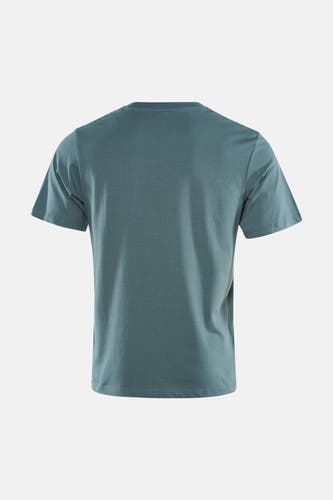Groen T-shirt met korte mouwen van CORE BY JACK & JONES, achterkant weergegeven, effen stof, klassieke ronde halslijn.