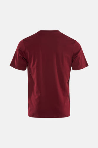 Rood T-shirt met korte mouwen van ORIGINALS BY JACK & JONES, achterkant weergegeven tegen een witte achtergrond.