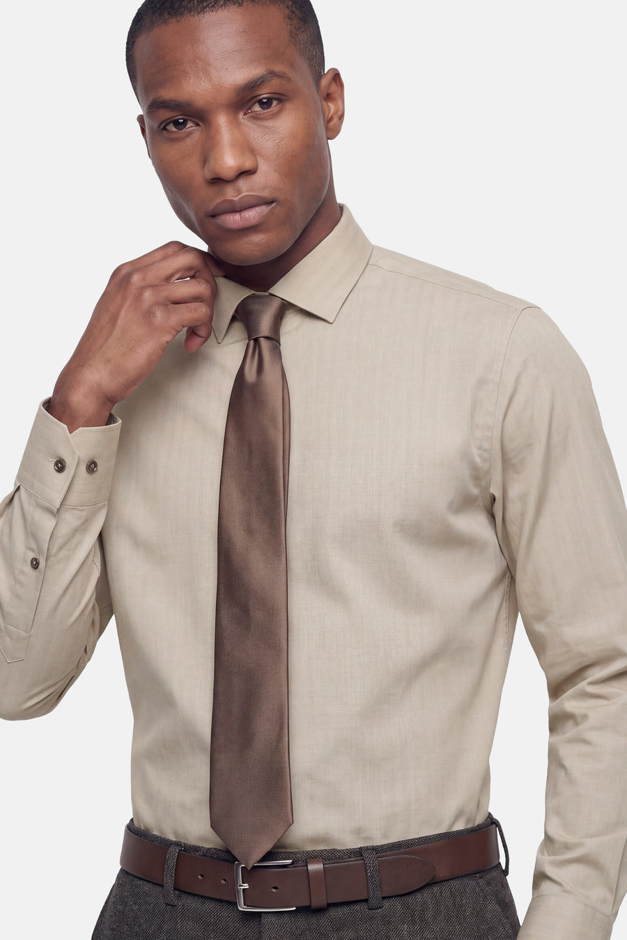 Chemise (manches longues) beige - PREMIUM by JACK & JONES