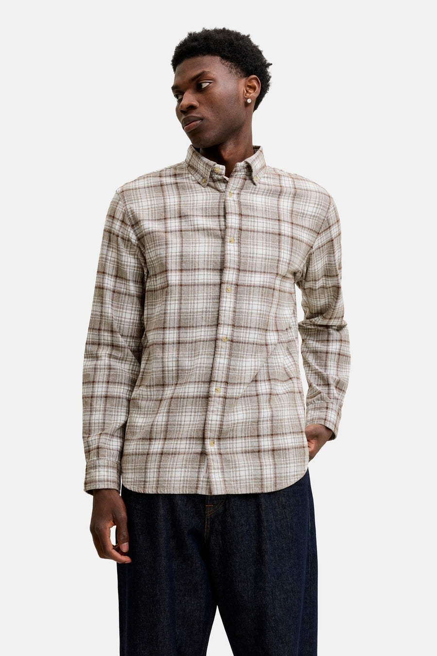 Chemise à manches longues - beige