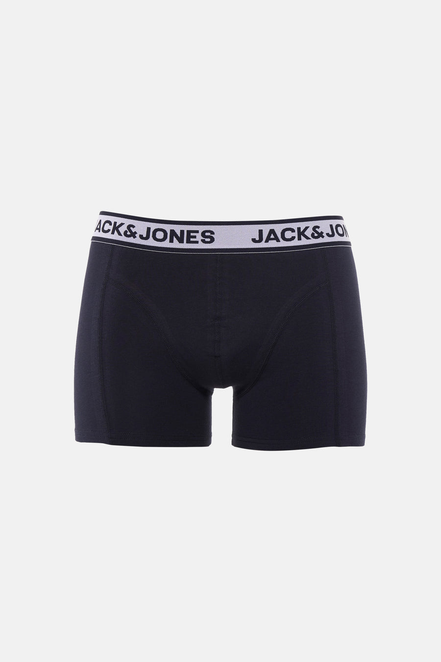 Boxer short bleu d'ACCESSORIES BY JACK & JONES avec une ceinture élastique blanche à logo.