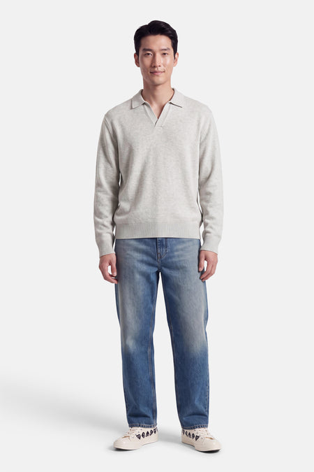 Pull col O - gris