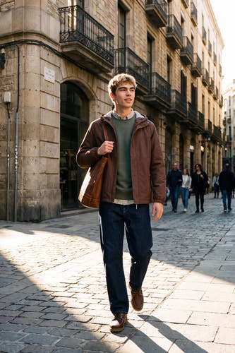 Sweat col O vert - ORIGINALS BY JACK & JONES