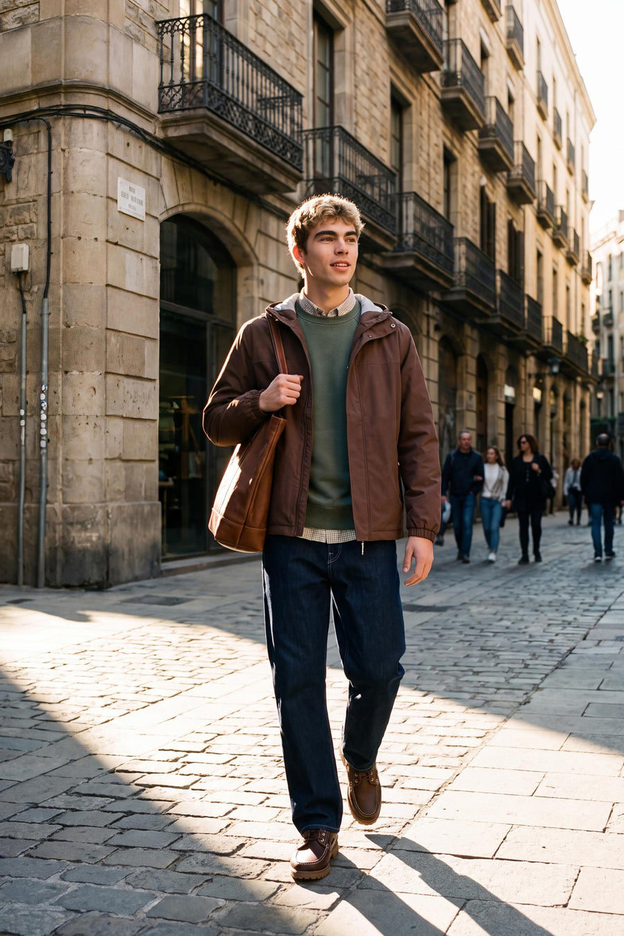 Sweat col O vert - ORIGINALS BY JACK & JONES
