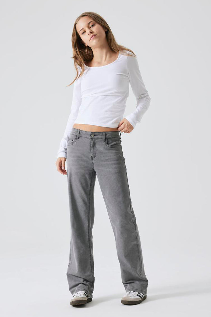 Jeans straight Light grey denim - LMTD