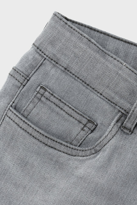 Jeans straight Light grey denim - LMTD