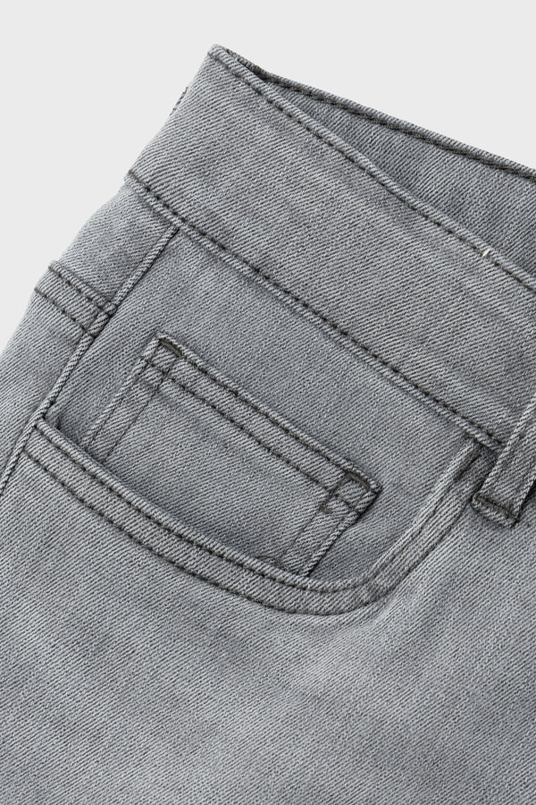 Jeans straight Light grey denim - LMTD