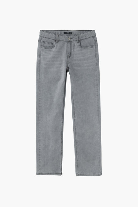 Jeans straight Light grey denim - LMTD