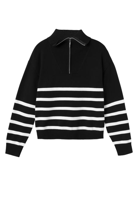 Pull col O Black denim - LMTD