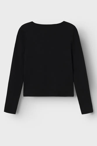 Jean noir de LMTD, denim uni, manches longues et col rond.