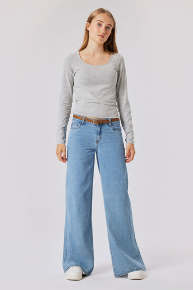 Jeans wide Light blue denim - LMTD