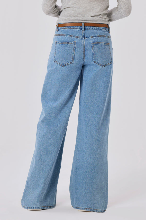 Jeans wide Light blue denim - LMTD