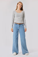 Jeans wide Light blue denim - LMTD
