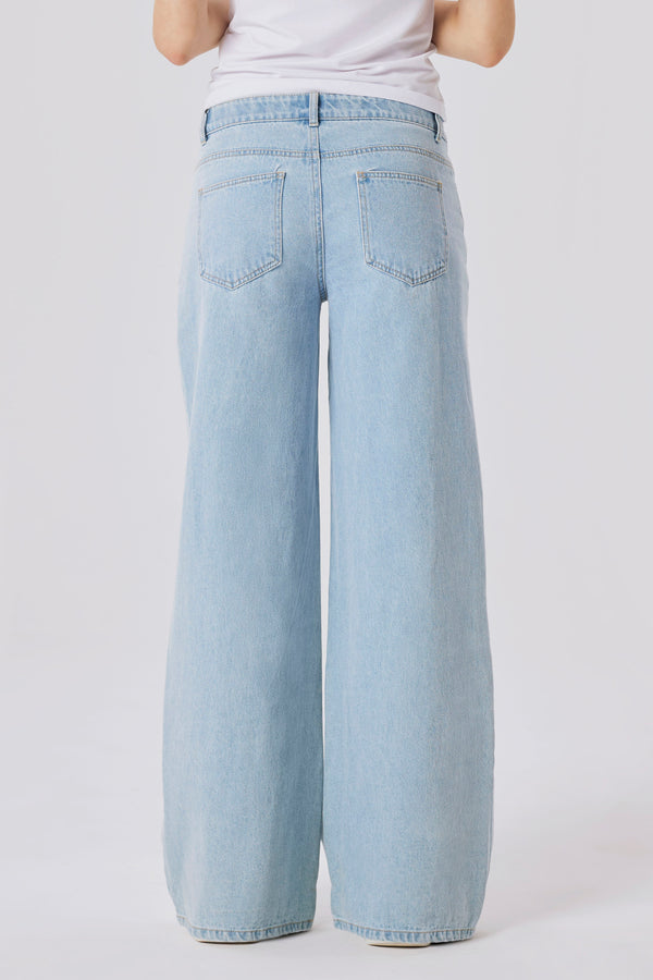 Jeans wide Mid blue denim - LMTD