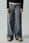 Jeans wide Light grey denim - LMTD