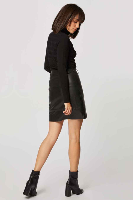 Pull col roulé noir - Morgan De Toi
